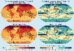 Modeled patterns of temperature and precipitation changes