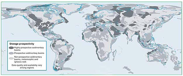 Possible storage sites