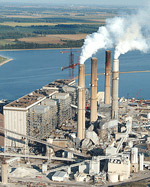 The Gibson coal power plant, a large stationary
                                    source.