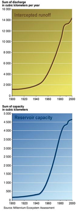 Runoff and reservoir storage