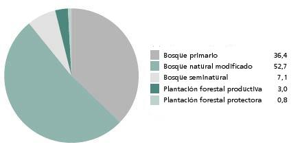 Gráfica 2.9: Características de los bosques (en 2005)