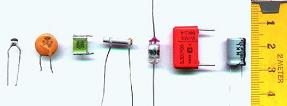 Various types of capacitors