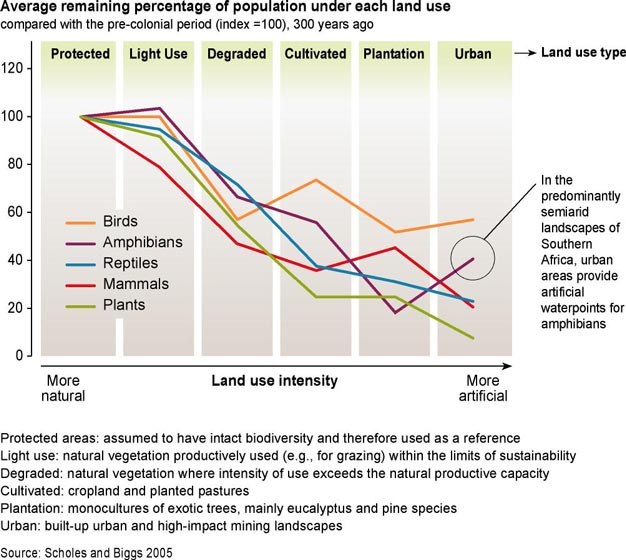 Effect of land use intensity