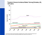 Trends in Cancer Incidence Rates Among Females, US, 1975-2012