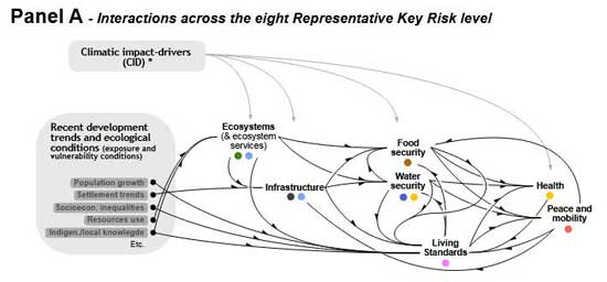 Panel A - Interactions across the eight Reprsentative Key Risk level