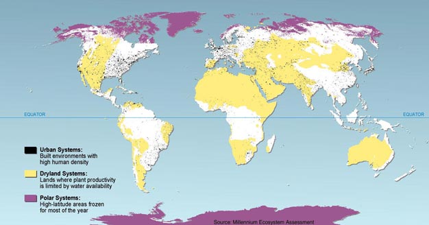 Urban, Dryland and Polar systems Map