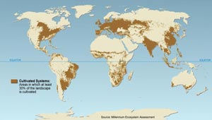 Cultivated systems map