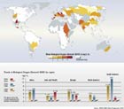 Status and trends in biological oxygen demand (BOD) of major rivers in five regions