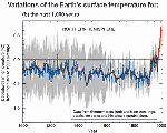 Variaciones de la temperatura de la superficie de la Tierra en los últimos 1.000 años.