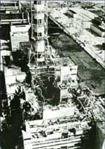 El reactor destruido