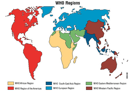 Regiones de la OMS