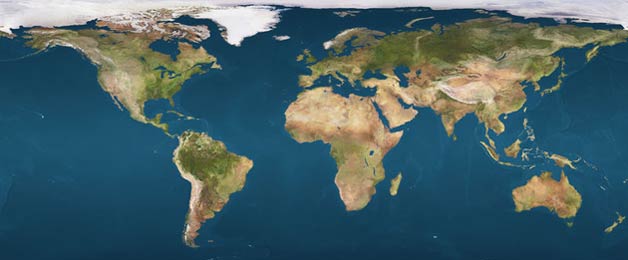 Clicable earth map